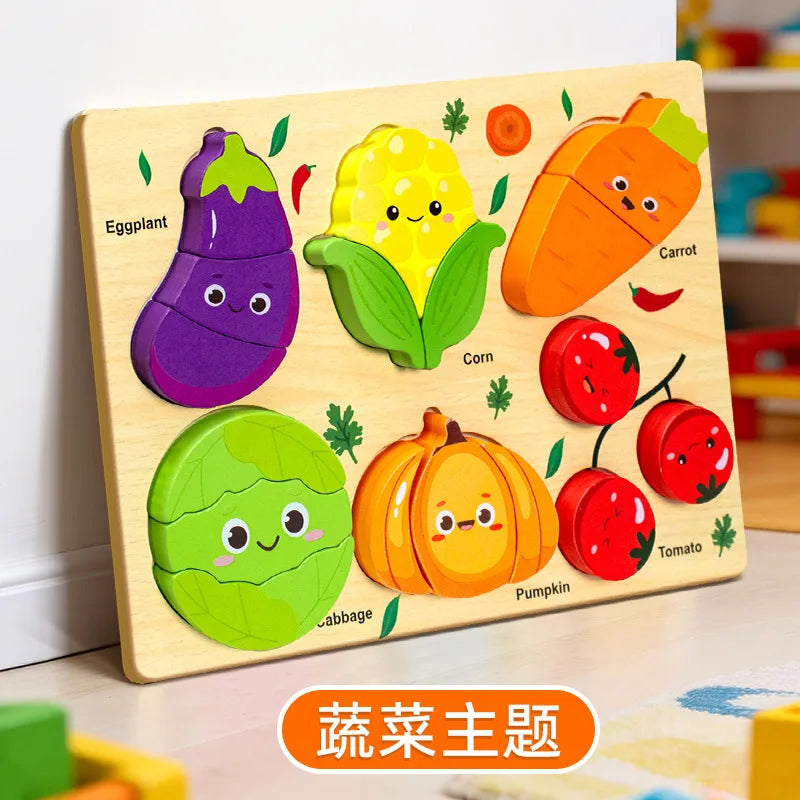 Montessori Wooden Toys 3D Wood Puzzles