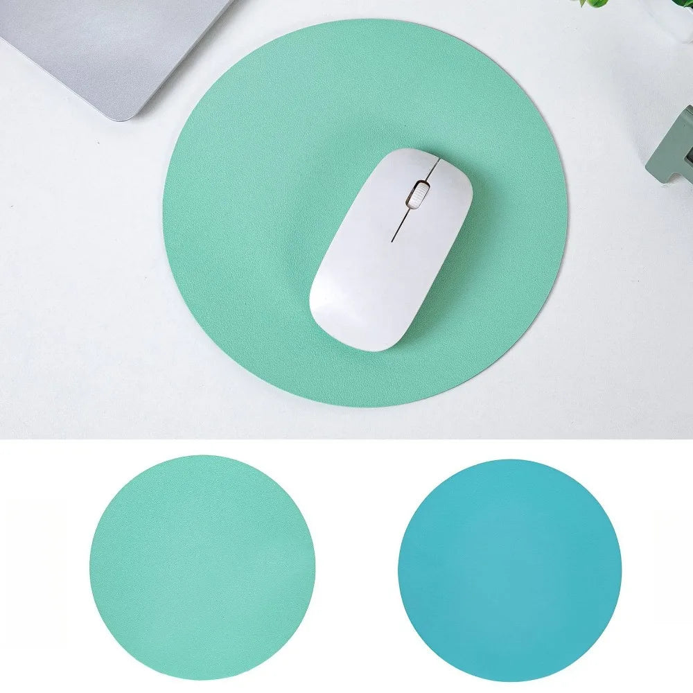1pc Waterproof PU Leather Mouse Pad