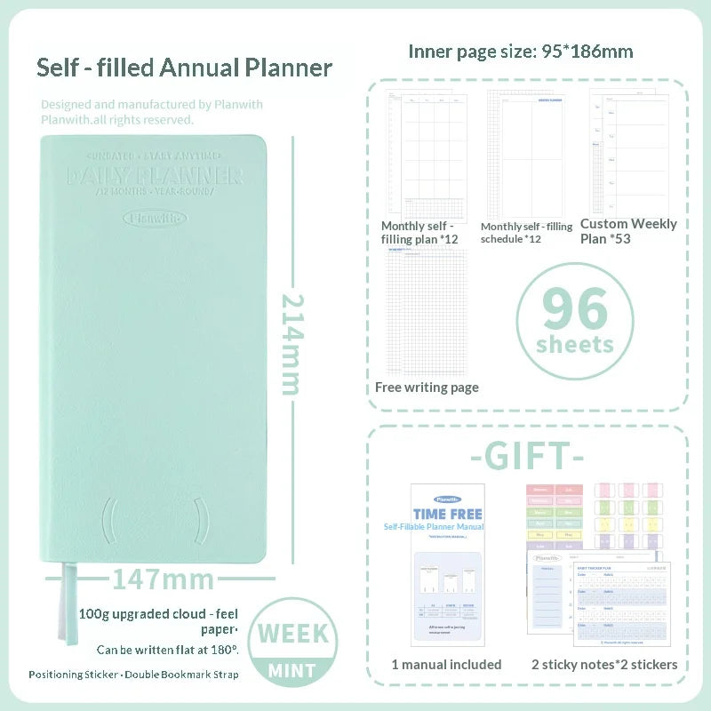 2026 Plan with Daily Agenda Weekly Plan Book