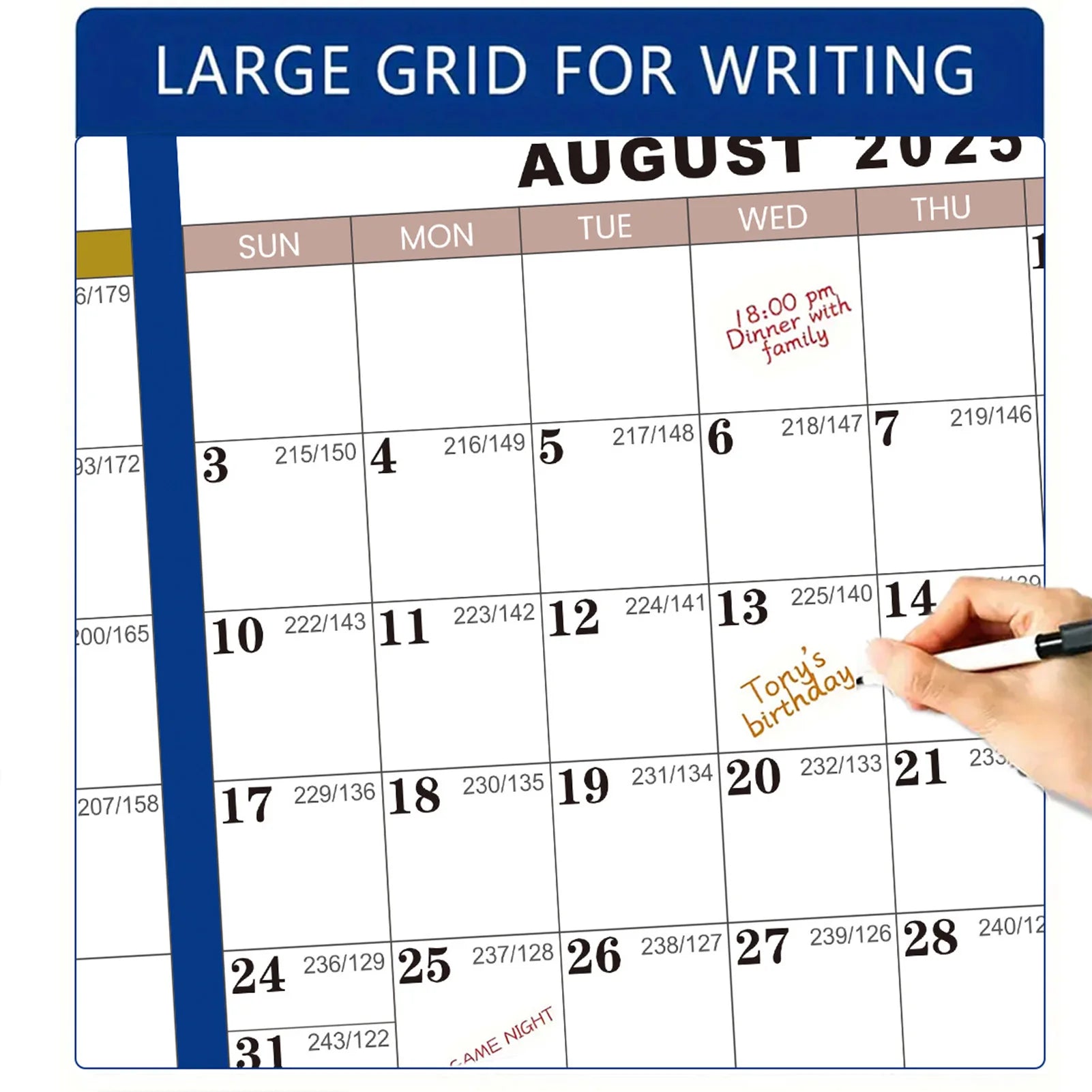 2026 English Double-Sided Laminated Wall Calendar