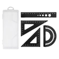 4pcs/set Aluminium Ruler Set