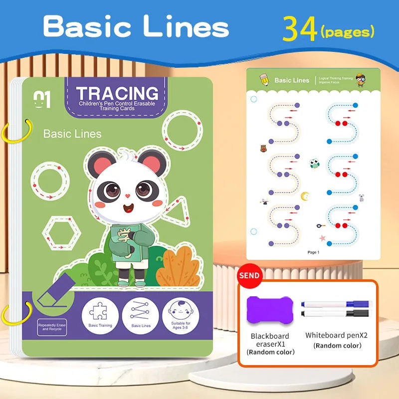 34-Page Reusable Magic Tracing Workbook
