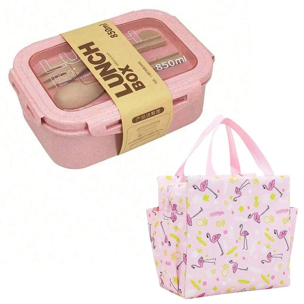 1pc Wheat Straw Lunch Box