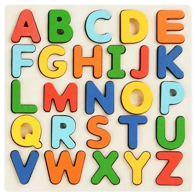 Letter Numbers Wooden Puzzle