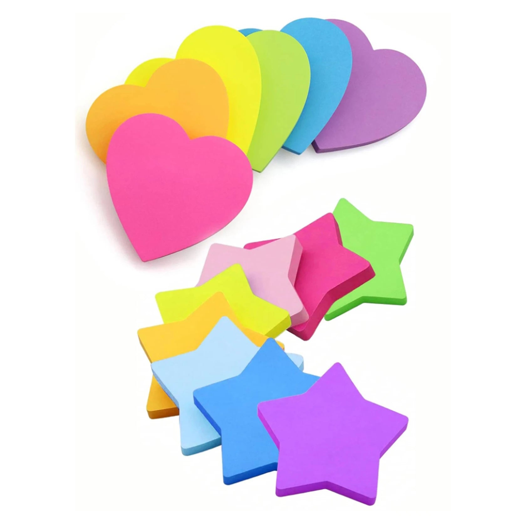 8 Colors Heart Pentagon Shaped Sticky Notes