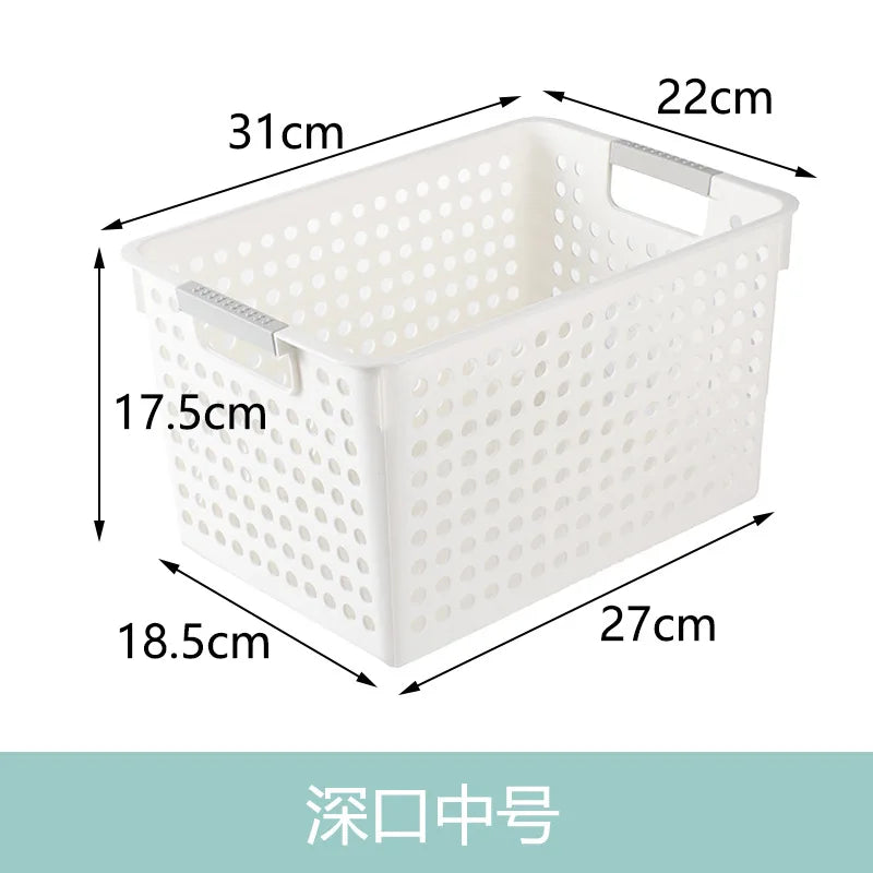 Large Hollow out round Hole Plastic Storage Basket