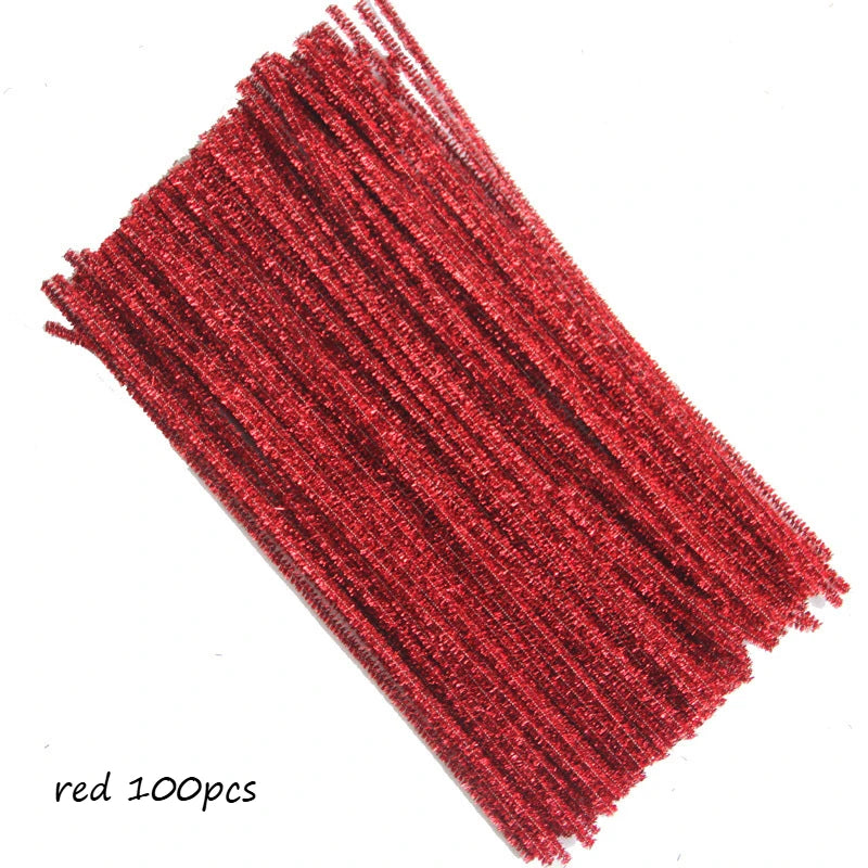 Sparkling Plush Pipe Cleaners 100Pcs