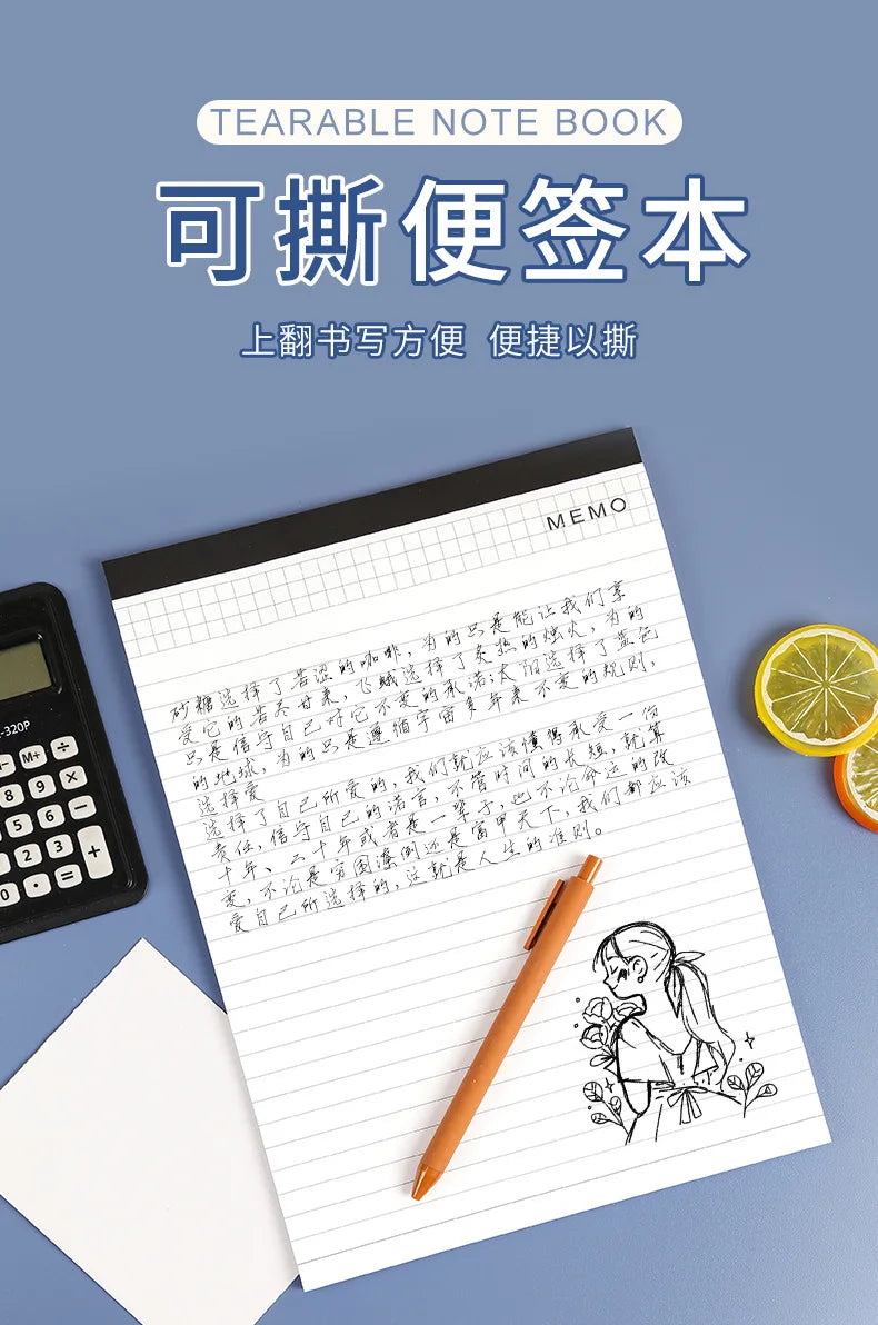 A4 Conference Tearable Lined Pages Memo Pad