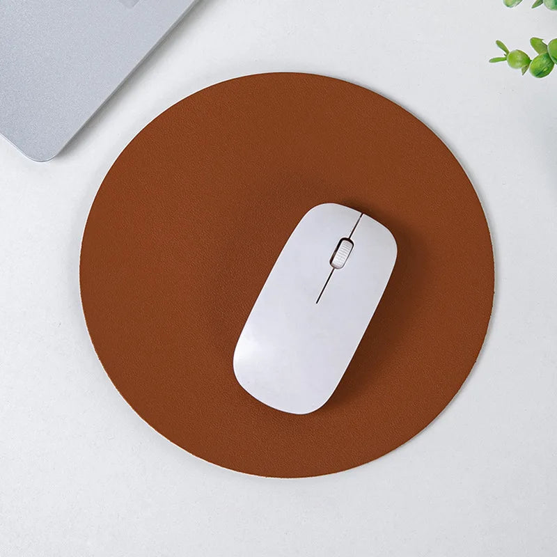 1pc Waterproof PU Leather Mouse Pad