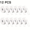 3/6/12 Rolls 12x40mm White Thermal Labels