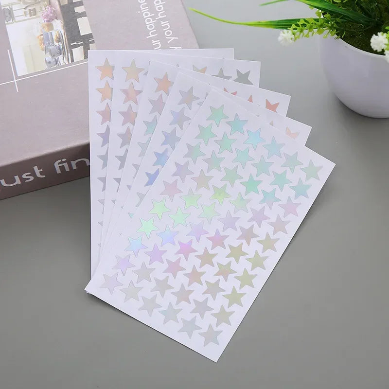 5 sheets Glitter Star Stickers