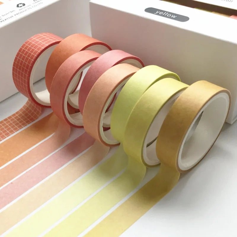 8pcs/box Basic Color Washi Tape