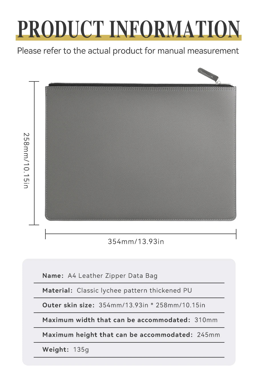 Leather Business A4 File Folder