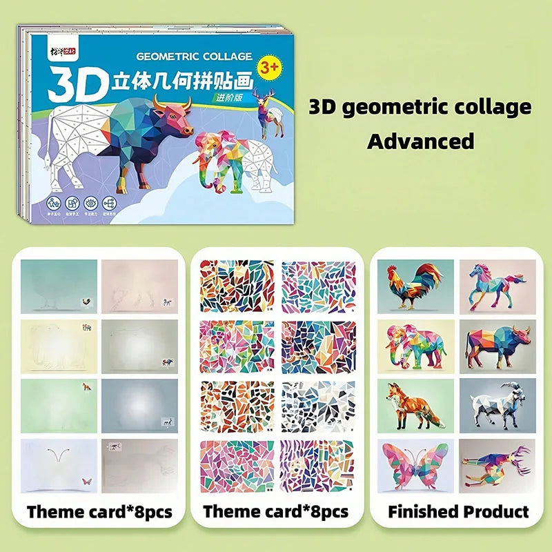 3D Animal Jigsaw Puzzle Stickers DIY