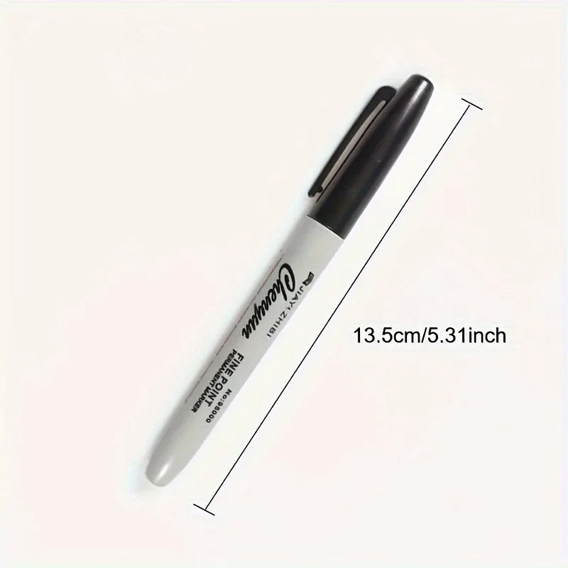 5PCS Fine Tip Black Permanent Marker
