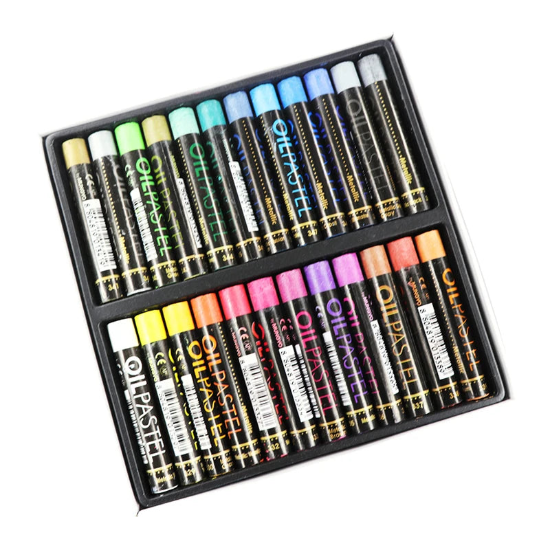 Soft Oil Pastel Dry Metallic Crayons