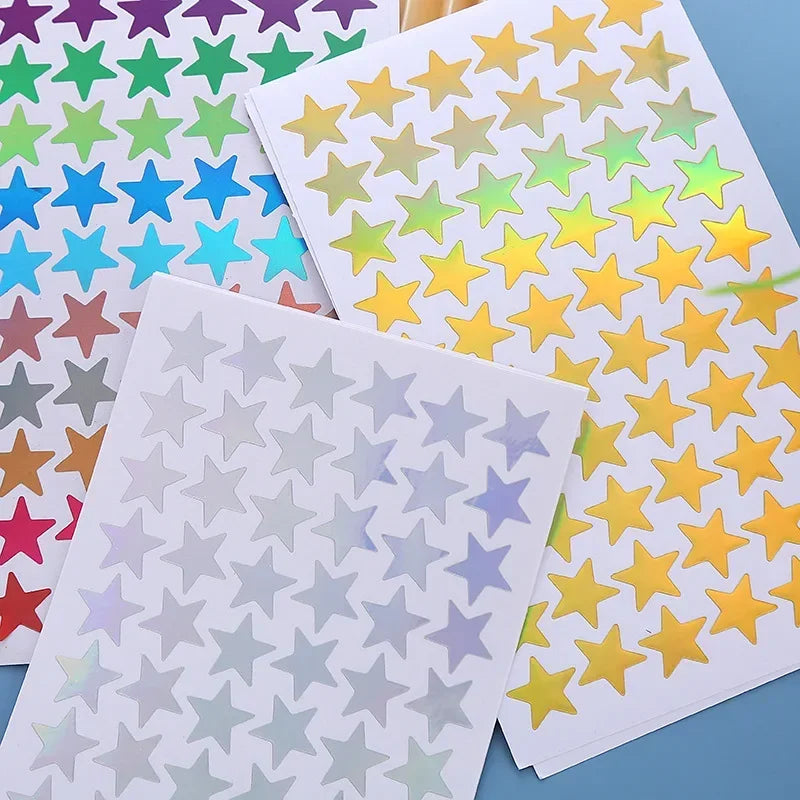5 sheets Glitter Star Stickers