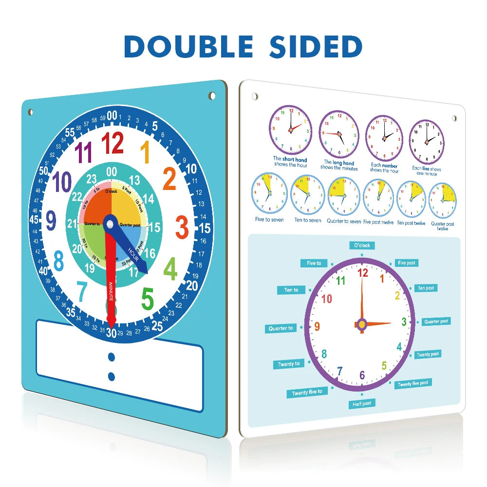 Montessori Writable Dry Erase Teaching Clock