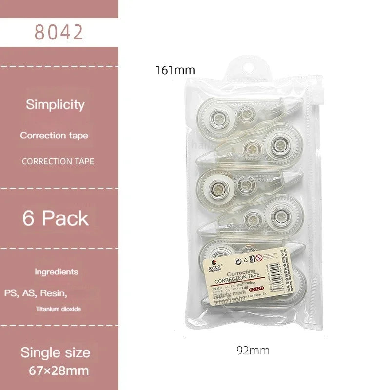 6Pcs/pack Correction Tapes