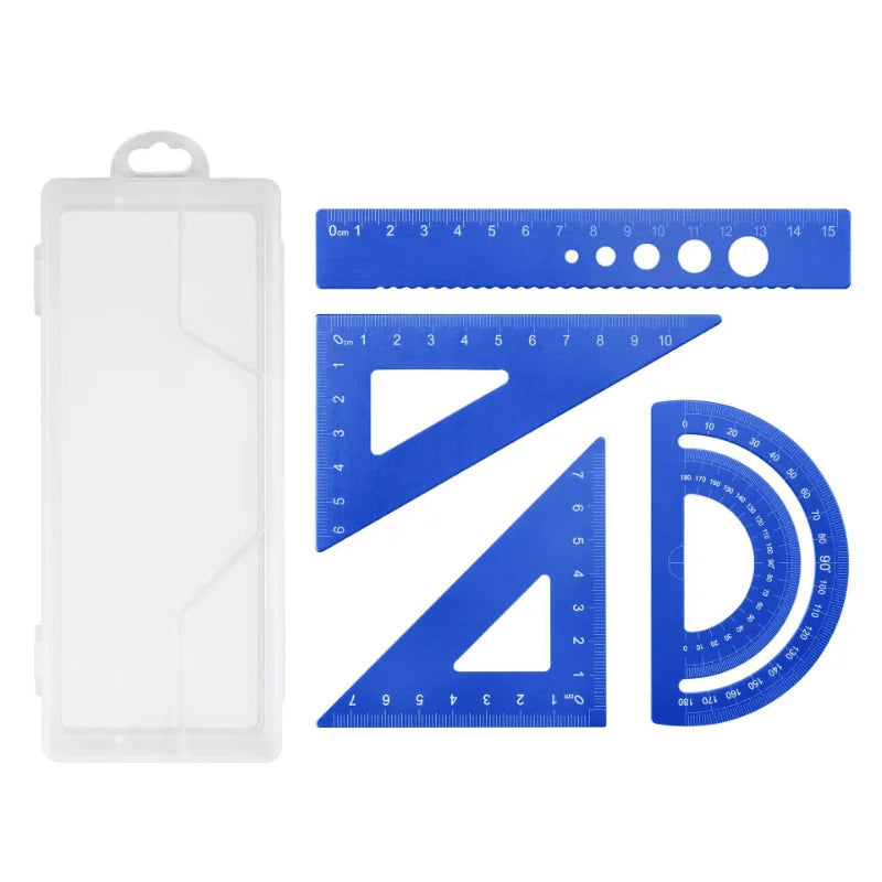 4pcs/set Aluminium Ruler Set