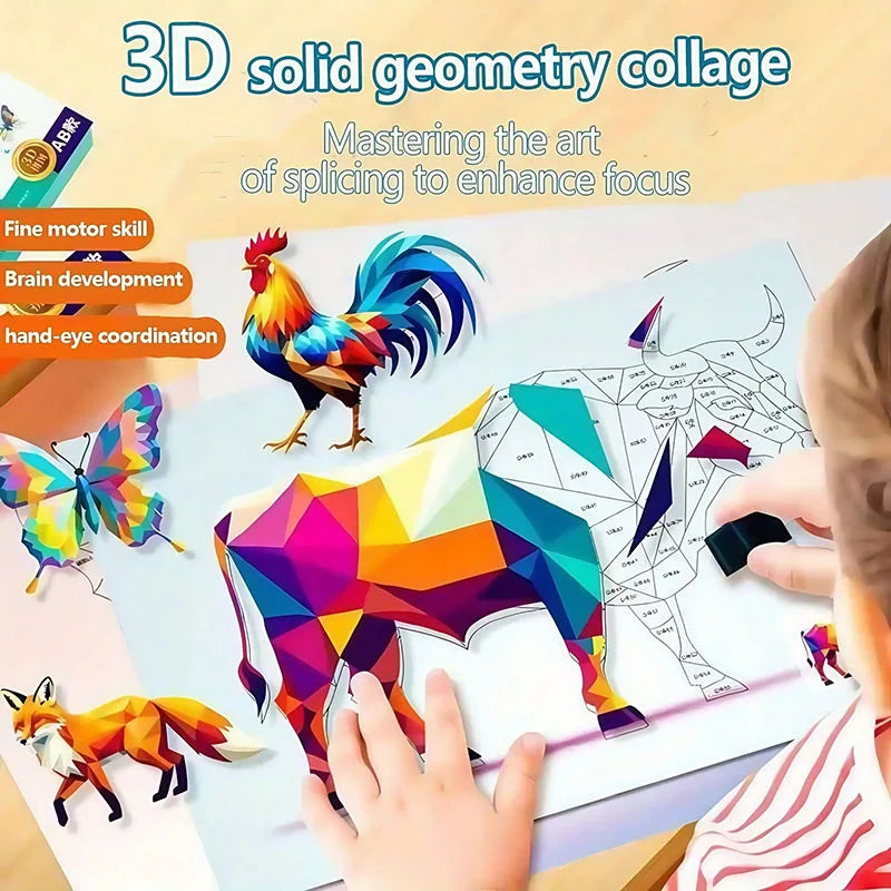 3D Animal Jigsaw Puzzle Stickers DIY