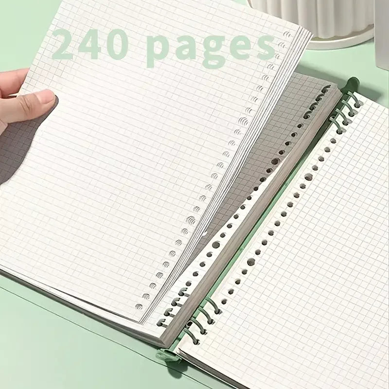 240 Pages A5 Transparent Checkered Notebook
