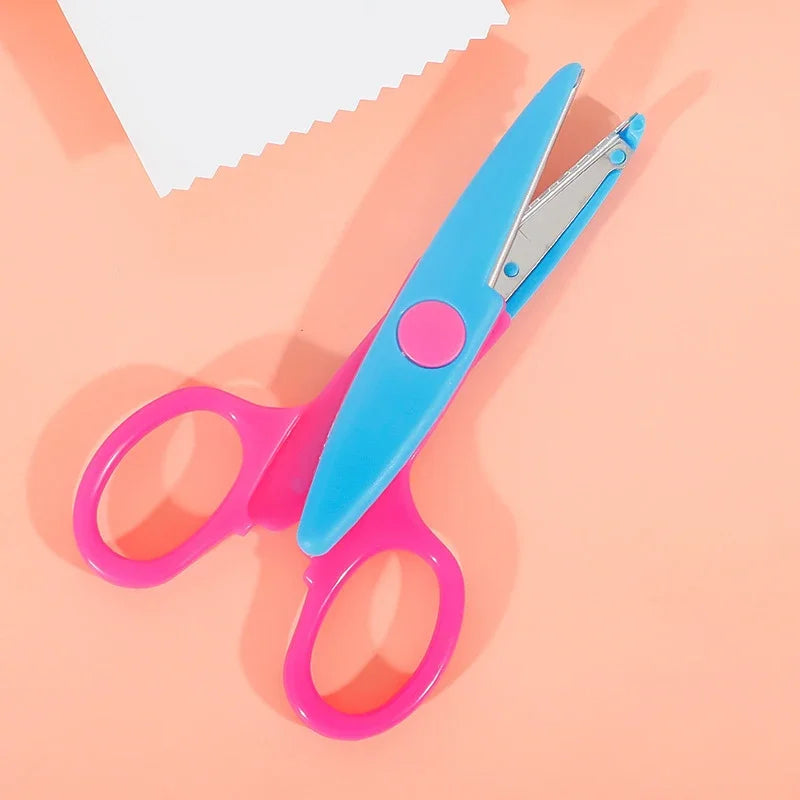 6Pcs Kids Safety Scissors Decorative Lace Edge