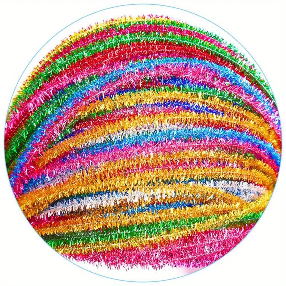 Sparkling Plush Pipe Cleaners 100Pcs