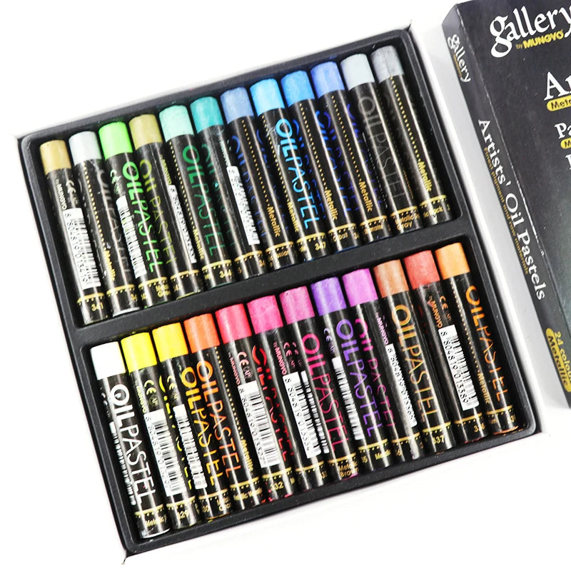 Soft Oil Pastel Dry Metallic Crayons