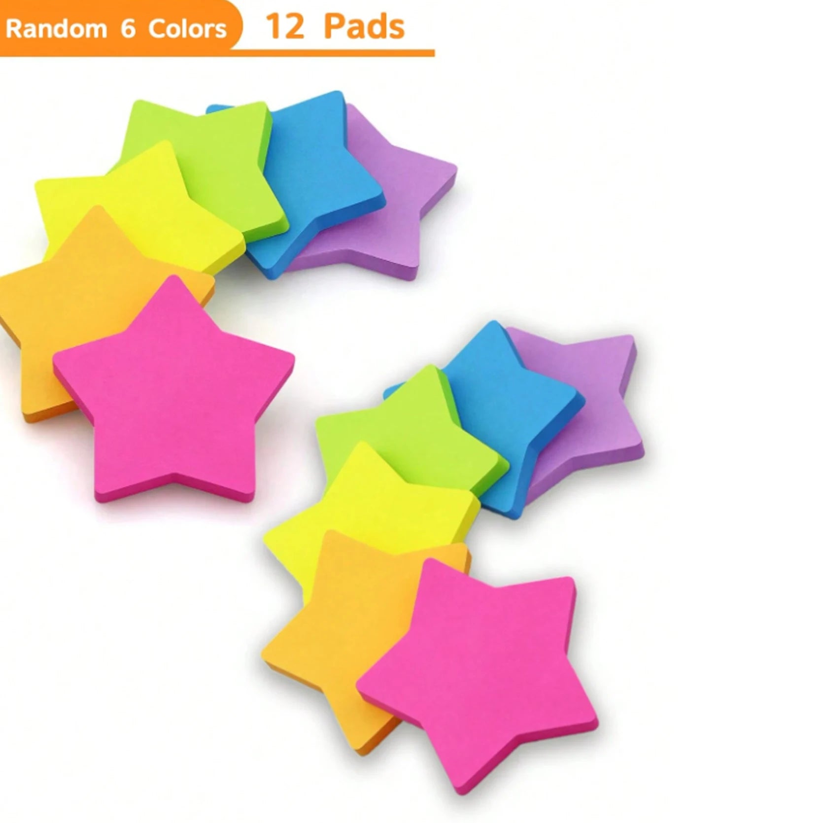 8 Colors Heart Pentagon Shaped Sticky Notes