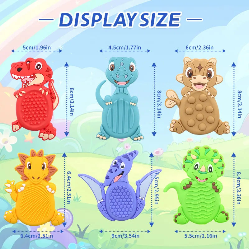 6pcs Dinosaur Sensory Fidget Stress Toys