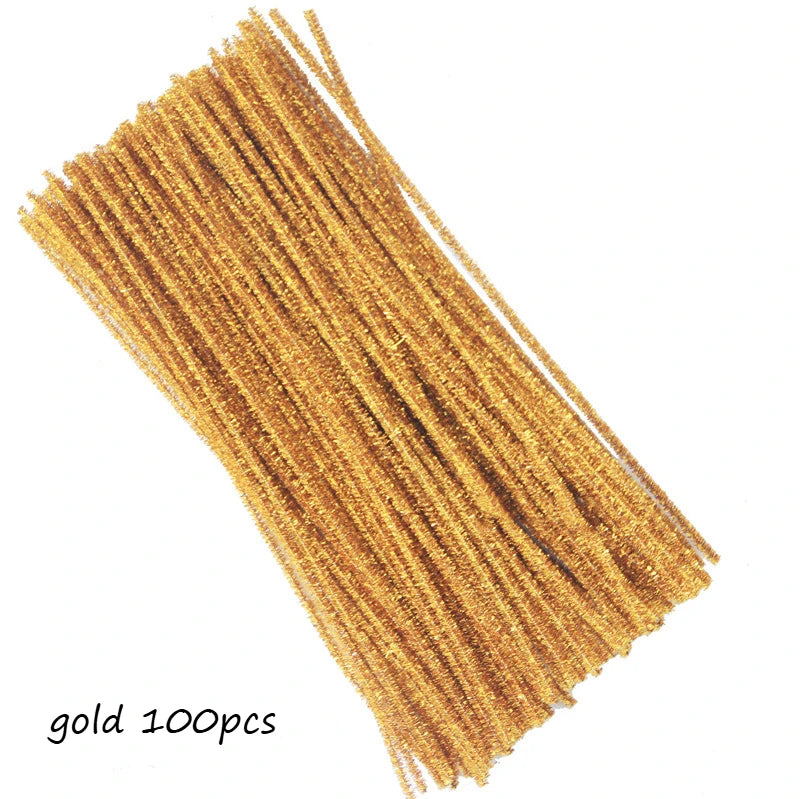 Sparkling Plush Pipe Cleaners 100Pcs