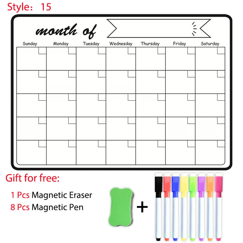 A3 Size Magnetic Monthly Planner