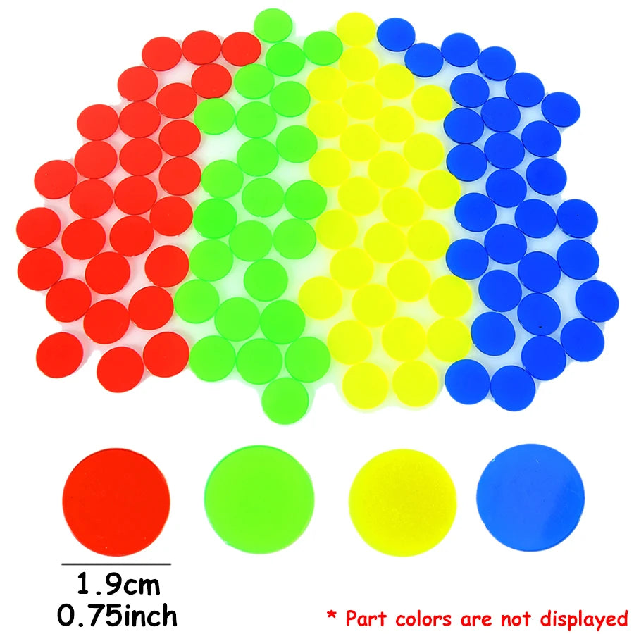 50/100pcs 1.9cm Colorful Counting Chips