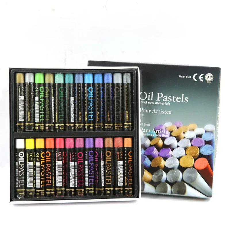 Soft Oil Pastel Dry Metallic Crayons