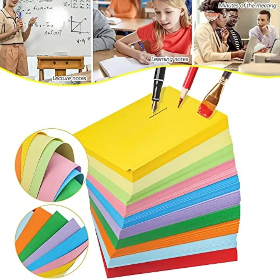 600Pcs Colored Index 3x5 Inch Flash Cards