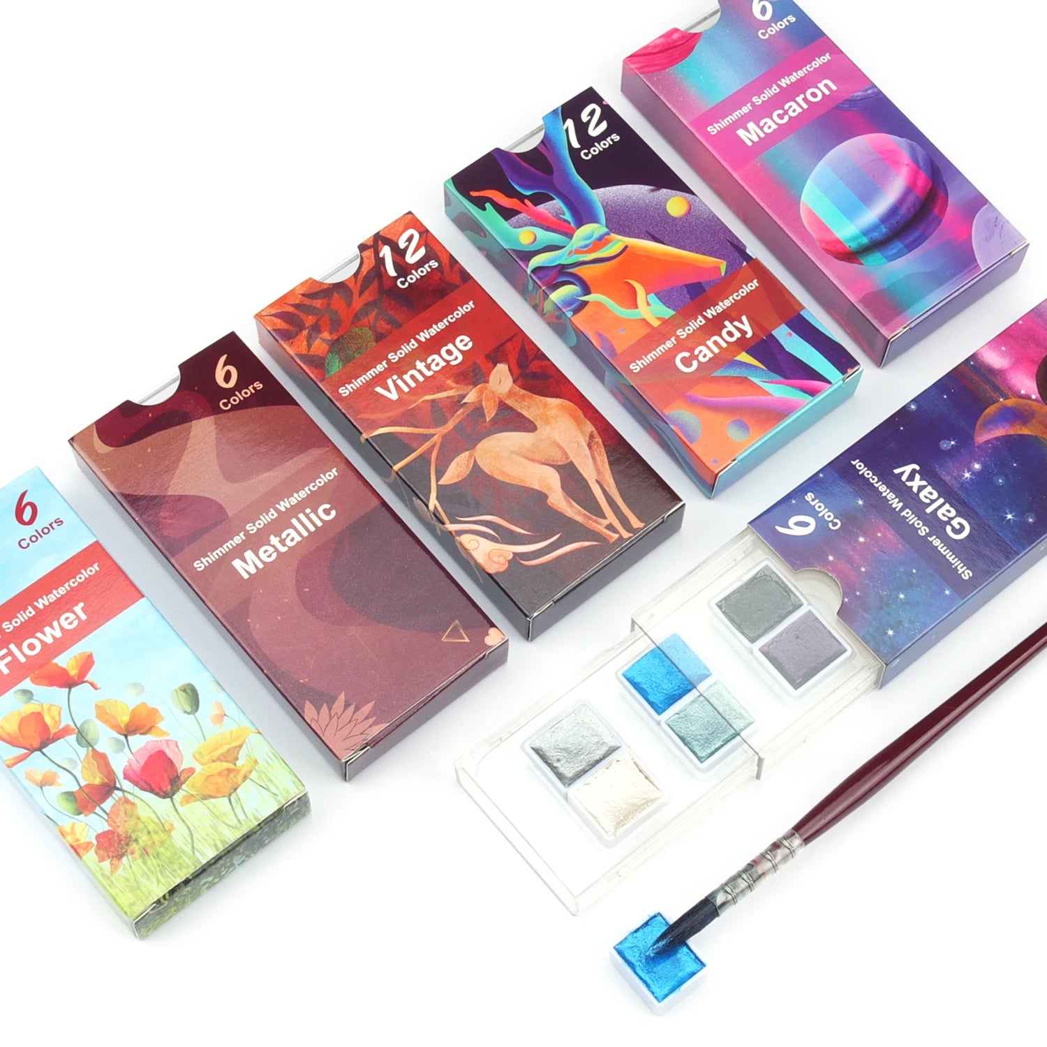 Seamiart 6/12 Watercolor Paint Set