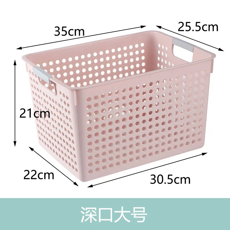 Large Hollow out round Hole Plastic Storage Basket