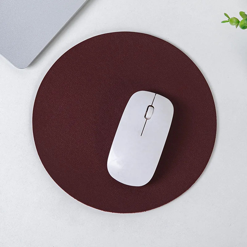 1pc Waterproof PU Leather Mouse Pad