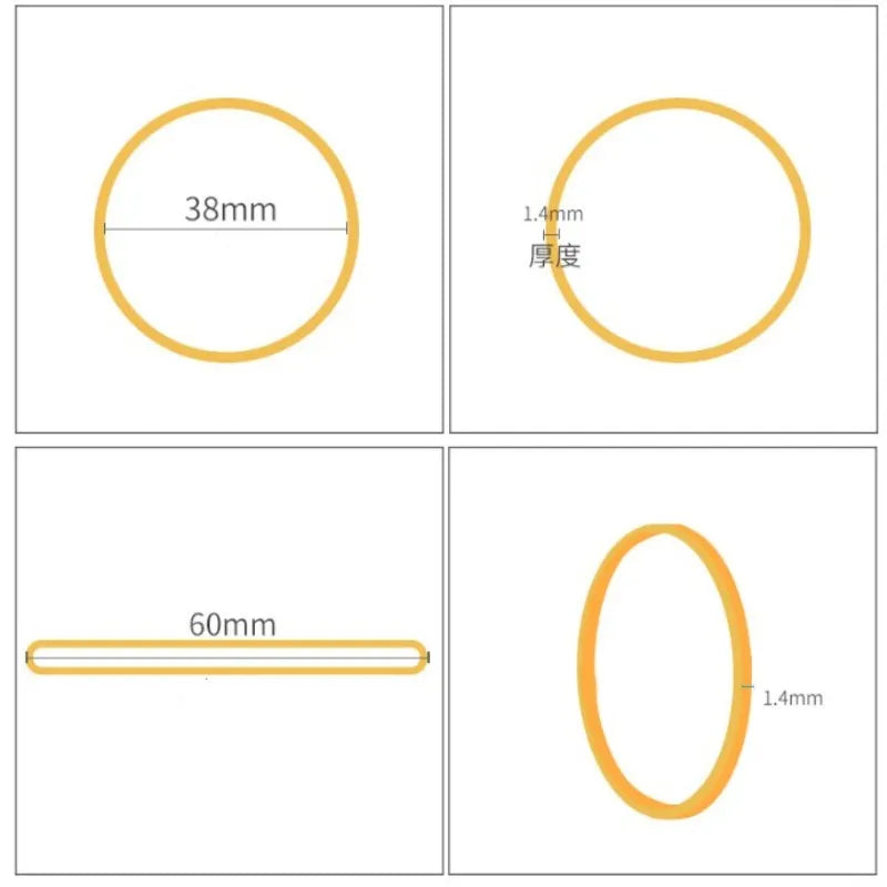 100 Pcs Various size Elastic Rubber Bands