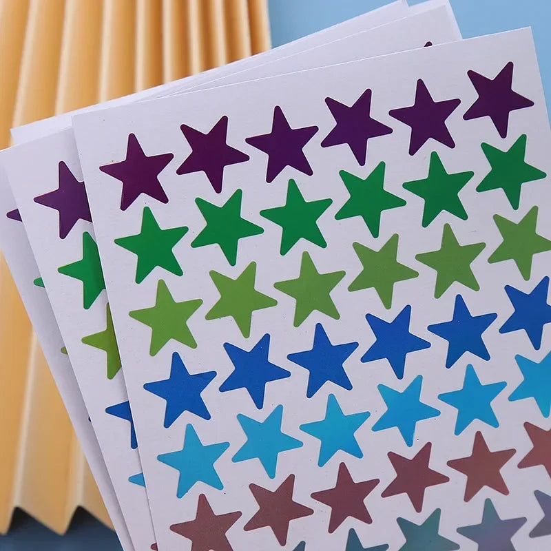 5 sheets Glitter Star Stickers