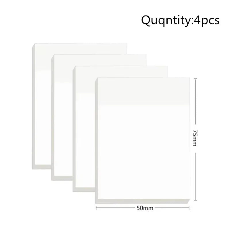 50 Sheets Transparent Sticky Note Pads
