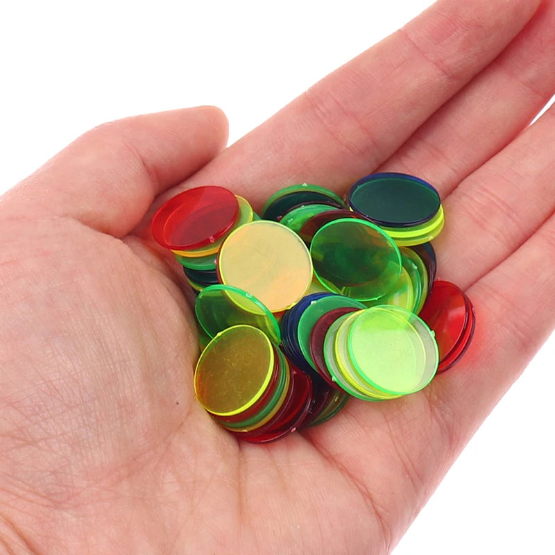 100Pcs Montessori Color Coins