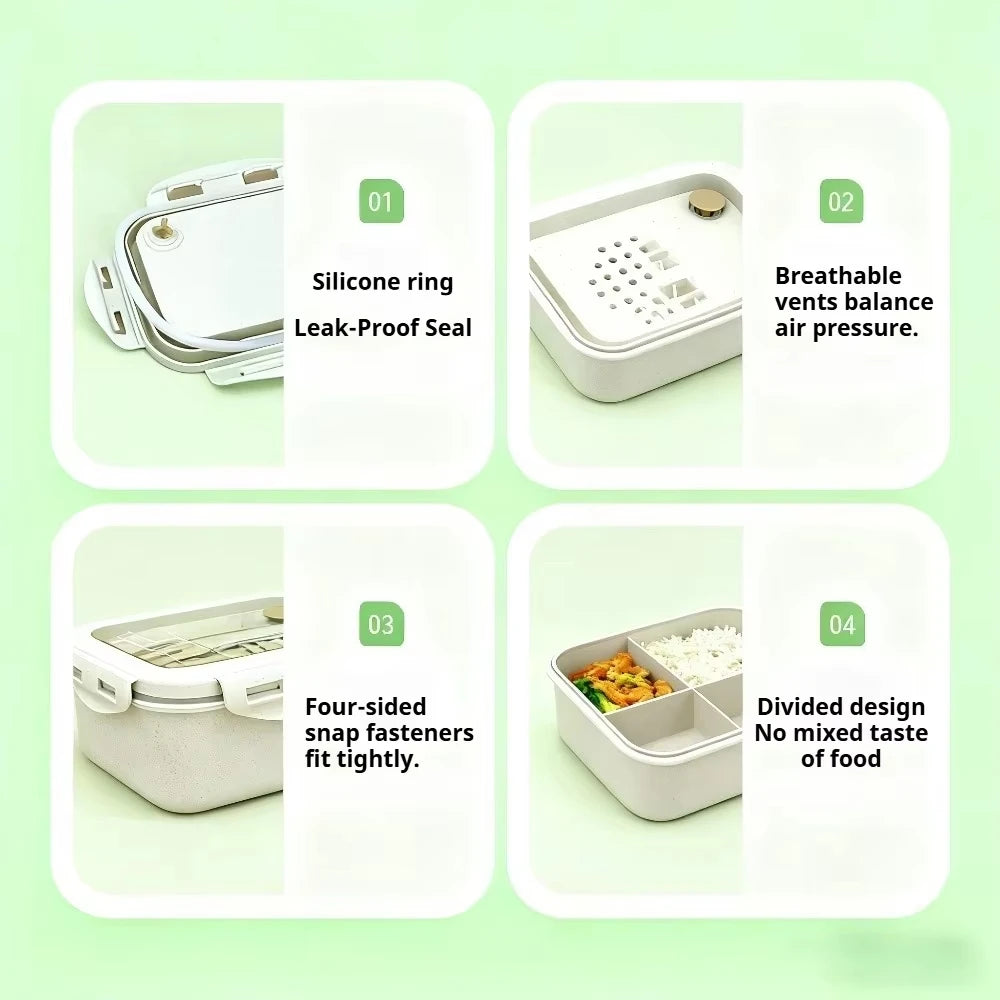 1pc Wheat Straw Lunch Box