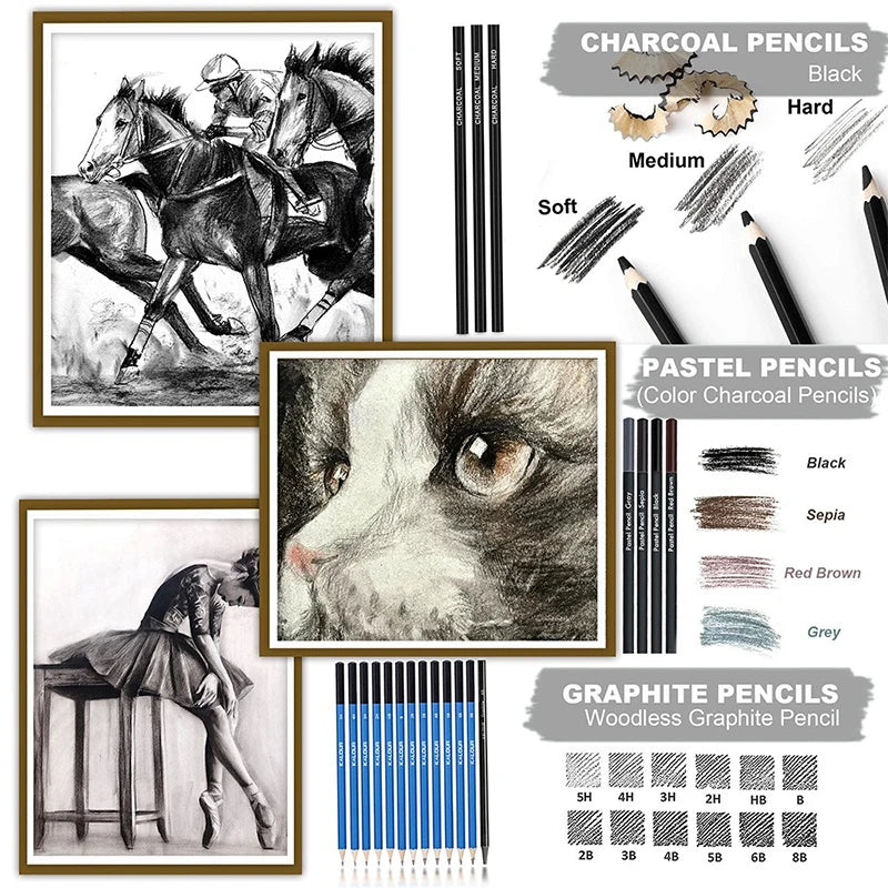 KALOUR Pro Sketching Pencil Set