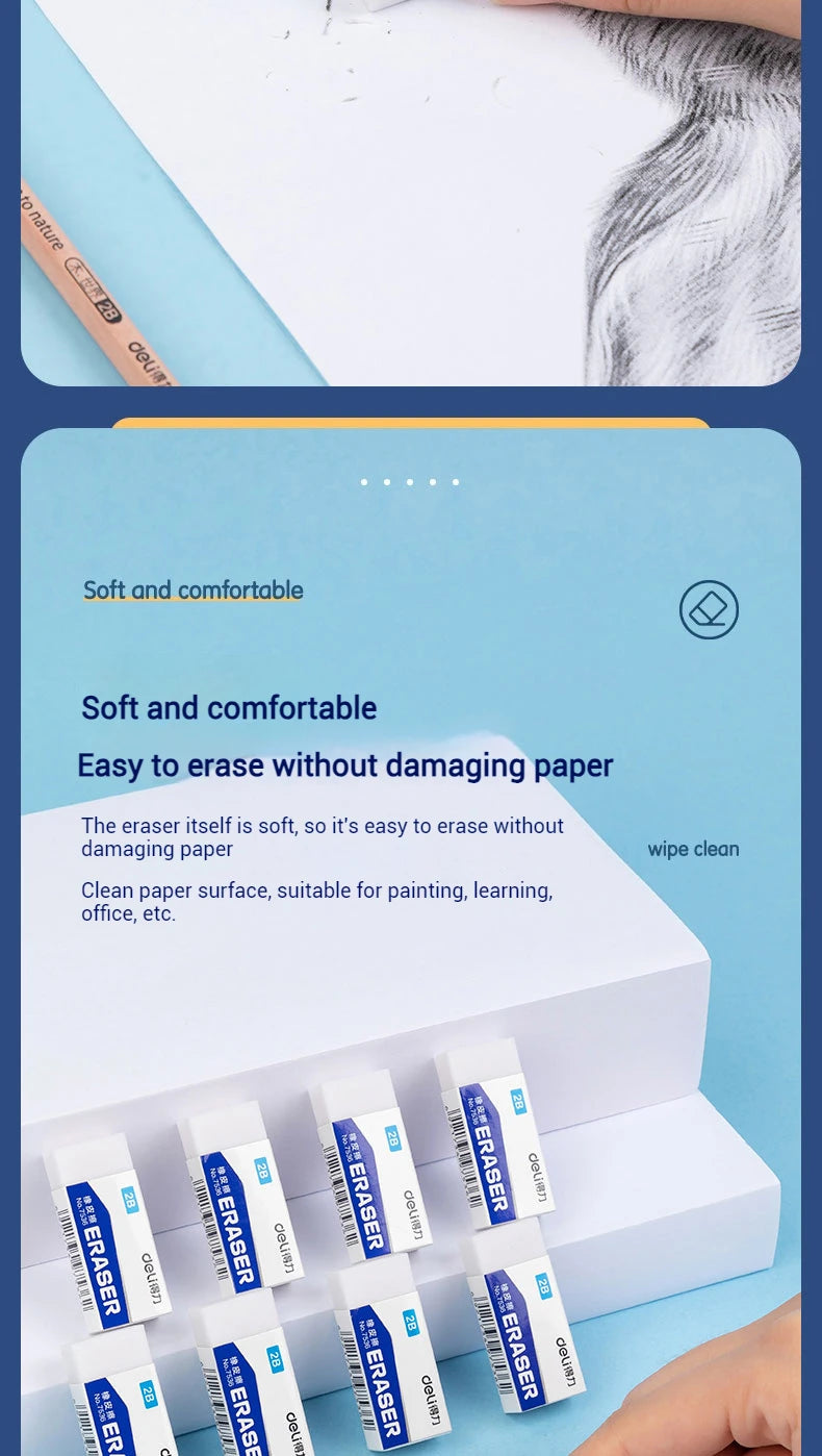 Deli 2B White Erasers
