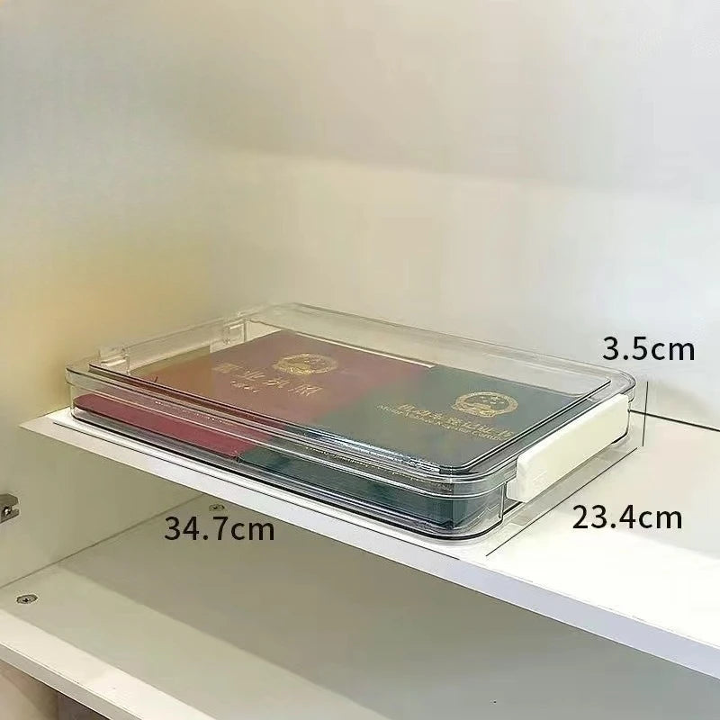 Acrylic Transparent Desktop Paper Storage Box