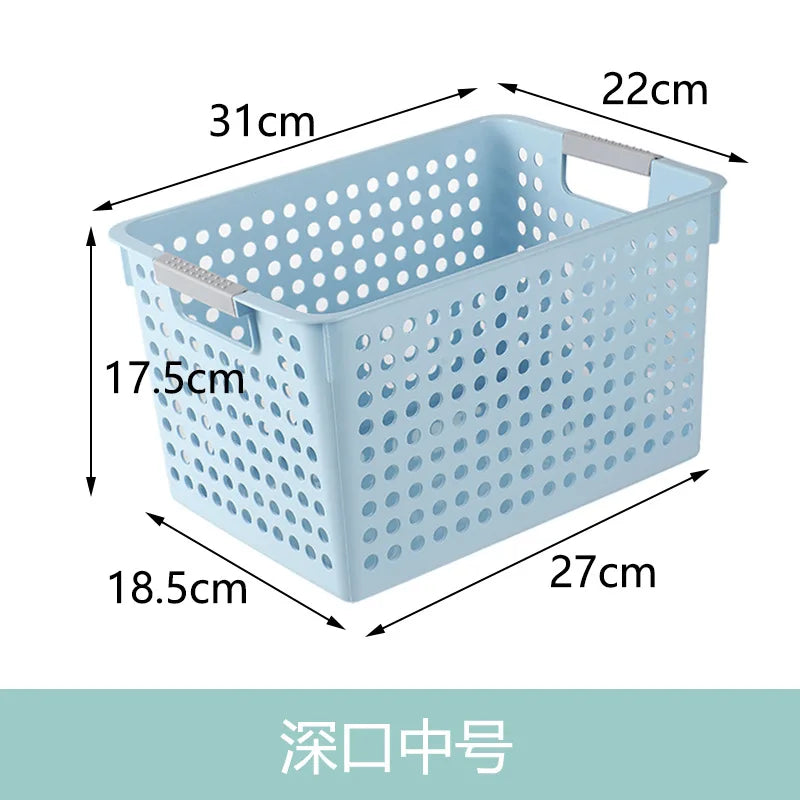Large Hollow out round Hole Plastic Storage Basket