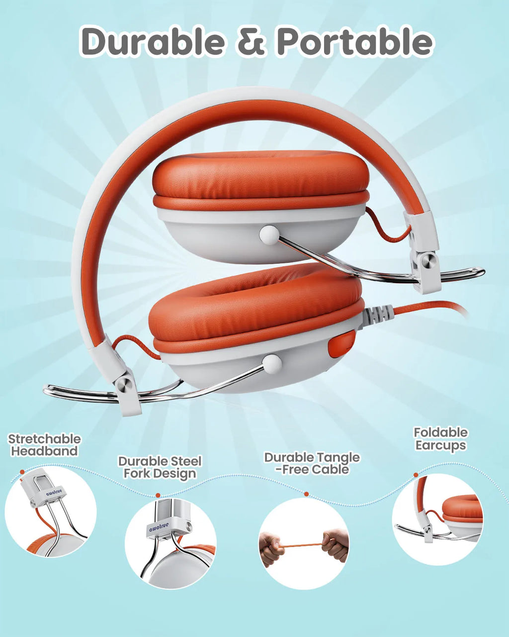 AWATRUE HK05 Kids Headphones