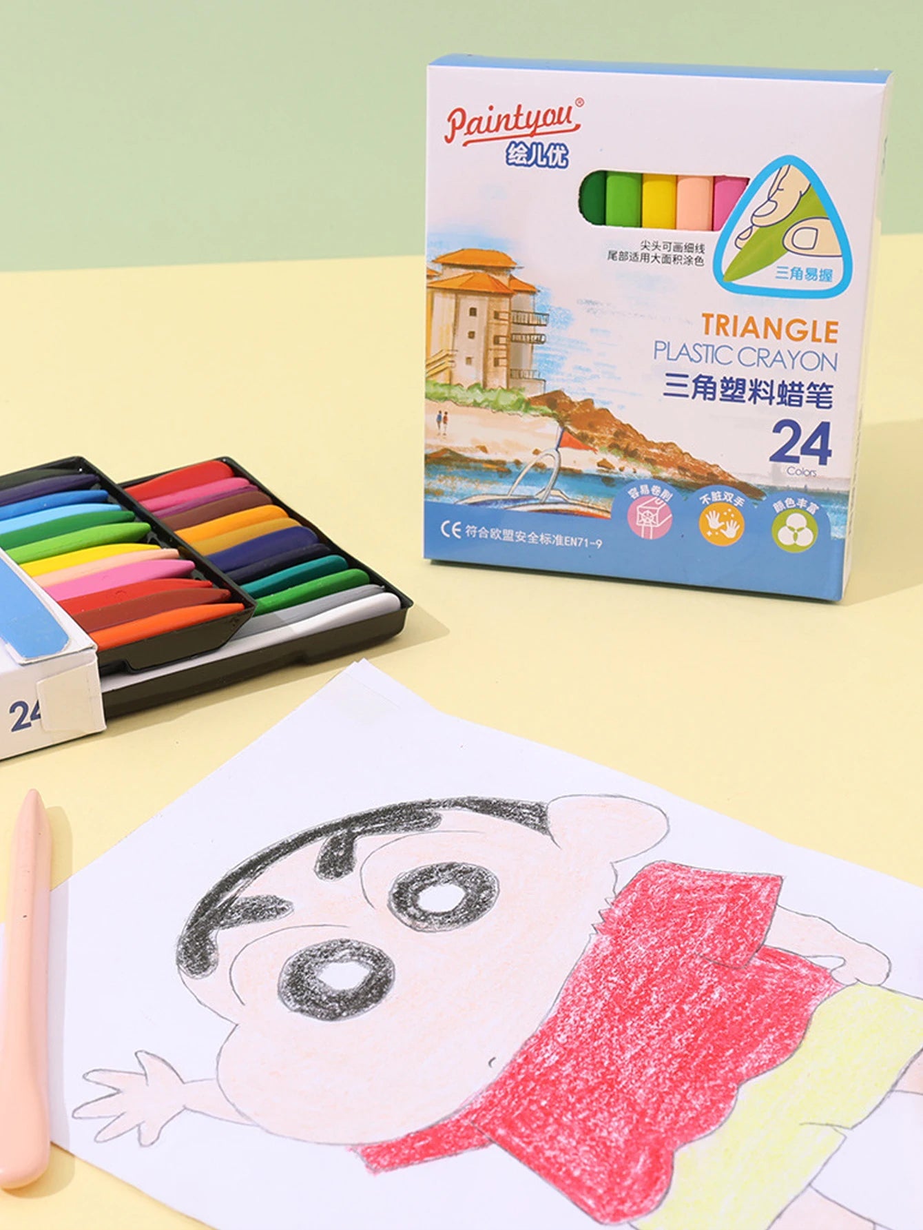 Non-dirty Hand Plastic Crayons